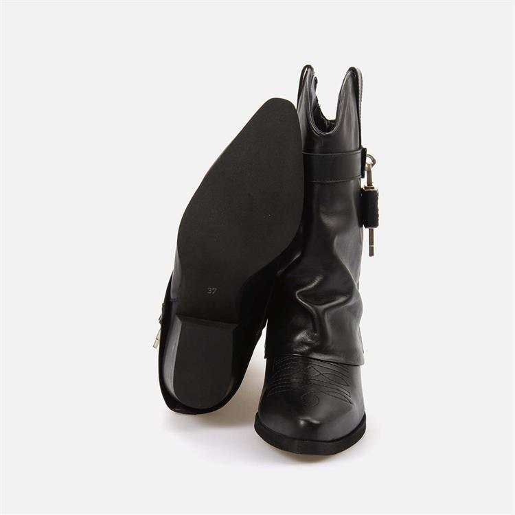 Kemal Tanca Kadın Hakiki Deri Termo Taban Siyah Günlük Çizme