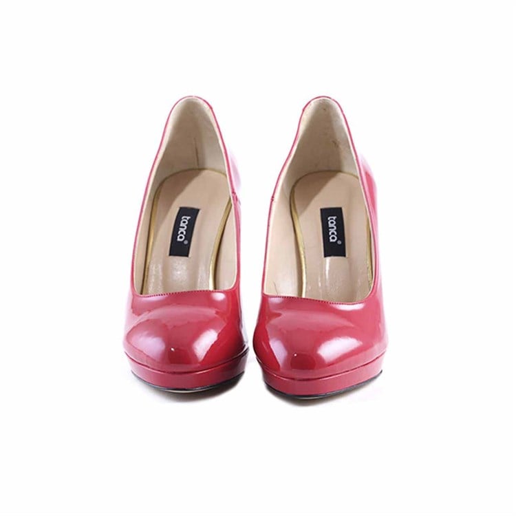 Kemal Tanca Kadın Vegan Neolit Taban Kırmızı Topuklu Ayakkabı