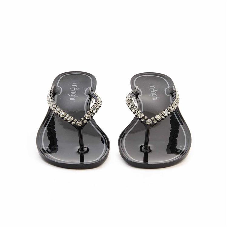 Menghi Kadın Pvc Pvc Taban Siyah Terlik Terlik