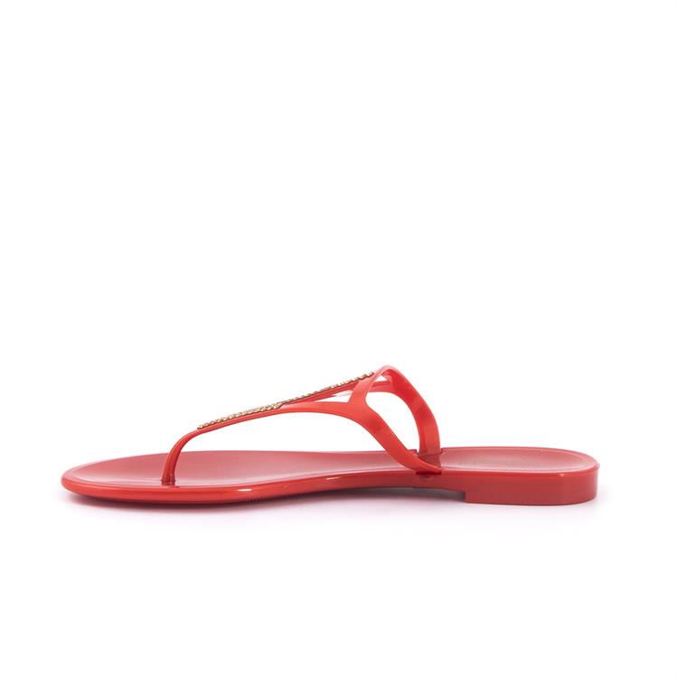 Menghi Kadın Pvc Pvc Taban Kırmızı Terlik Terlik