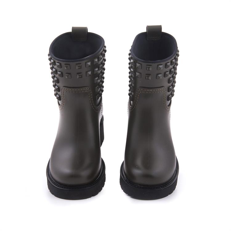 Menghi Kadın Vegan Kauçuk Taban Haki Yağmur Botu 