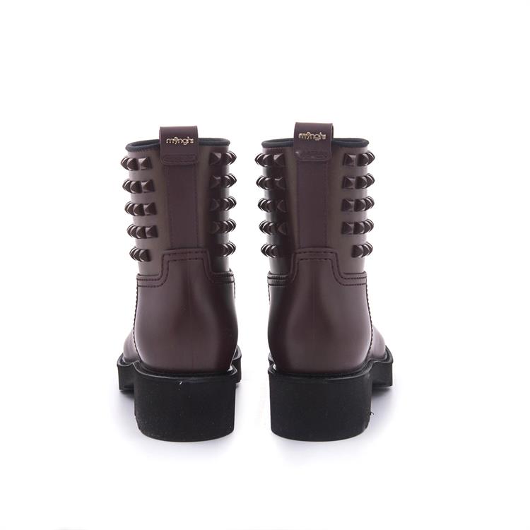 Menghi Kadın Vegan Kauçuk Taban Bordo Yağmur Botu 