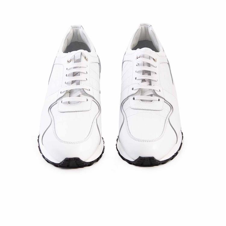 Mocassini Erkek Hakiki Deri Kauçuk Taban Beyaz Spor & Sneaker Ayakkabı