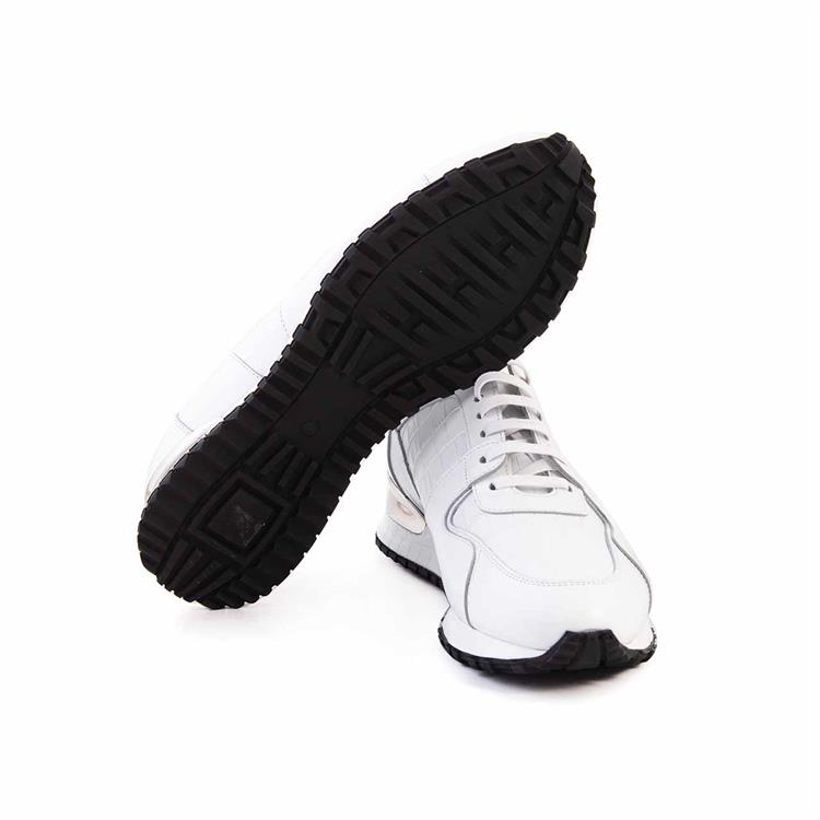 Mocassini Erkek Hakiki Deri Kauçuk Taban Beyaz Spor & Sneaker Ayakkabı