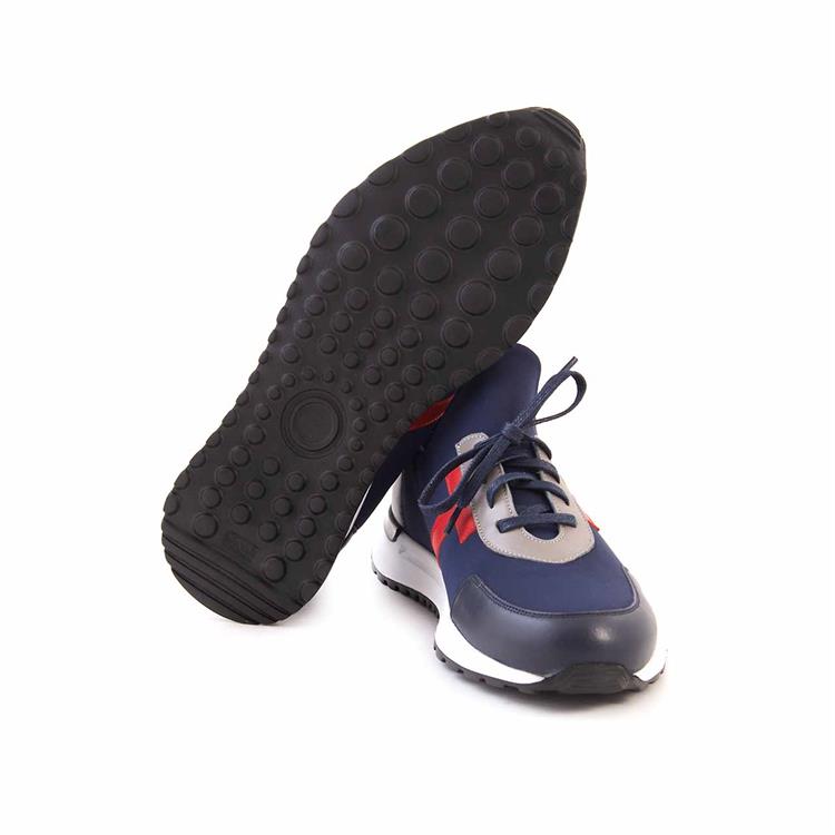 Mocassini Erkek Hakiki Deri Eva Taban Lacivert-Gri-Kırmızı Spor & Sneaker Ayakkabı