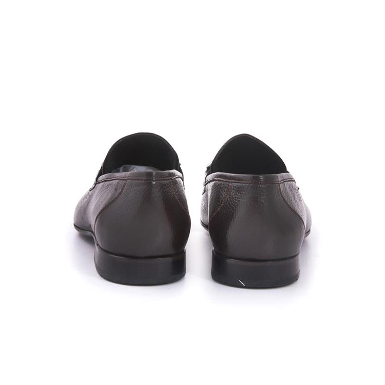 Mocassini Erkek Hakiki Deri Kösele Taban Kahverengi Klasik Ayakkabı