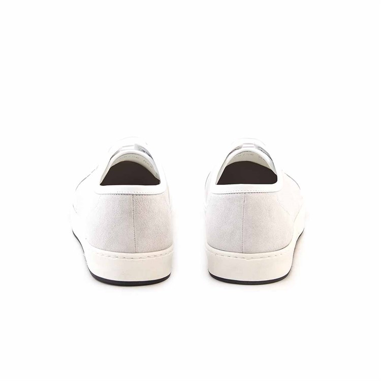 Mocassini Erkek Hakiki Deri Kauçuk Taban Beyaz Süet Spor & Sneaker Ayakkabı