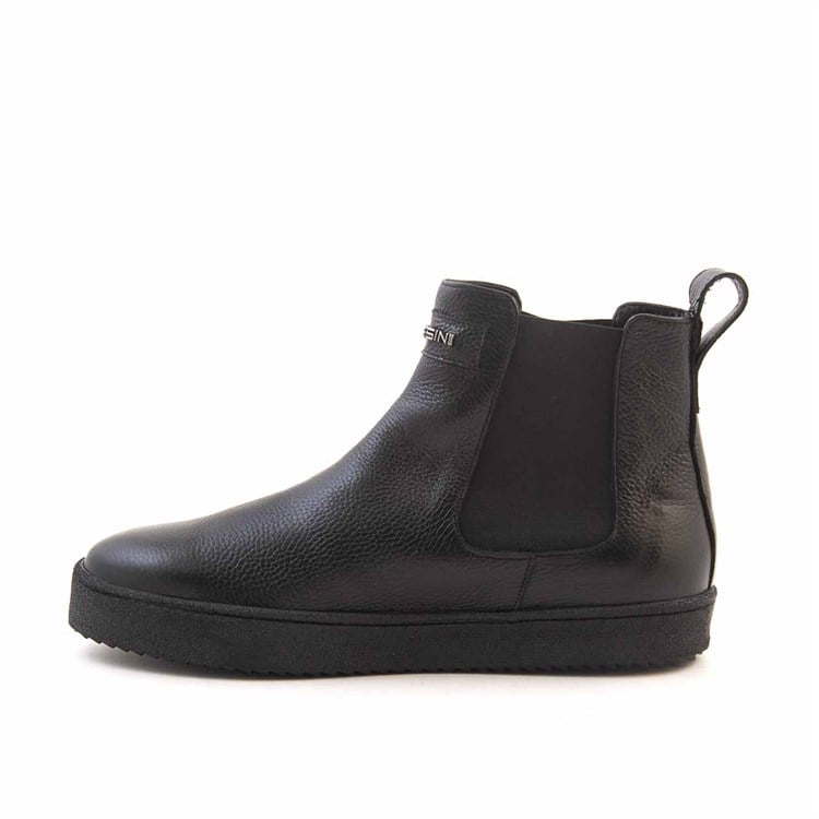 Mocassini Erkek Hakiki Deri Kauçuk Taban Siyah Bot 