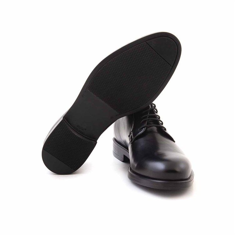 Mocassini Erkek Açma Deri Kauçuk Taban Siyah Günlük Ayakkabı