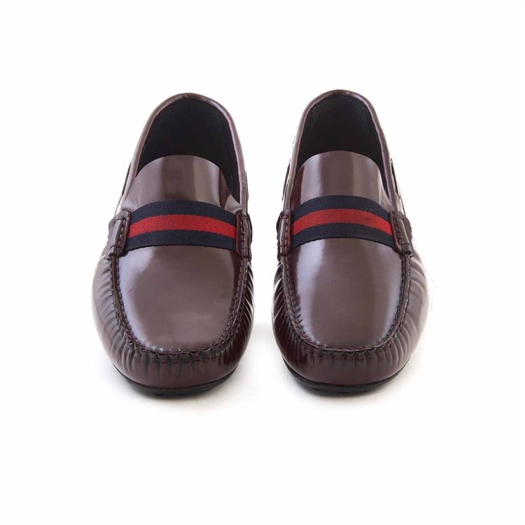 Mocassini Erkek Açma Deri Kauçuk Taban Bordo Günlük Ayakkabı