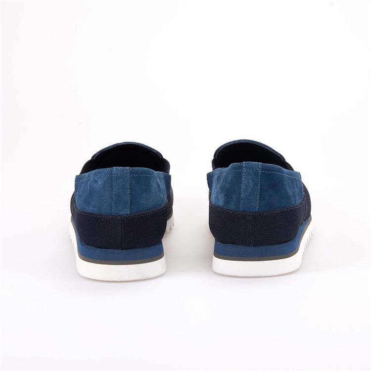 Mocassini Erkek Hakiki Deri Eva Taban Lacivert-Mavi Günlük Ayakkabı