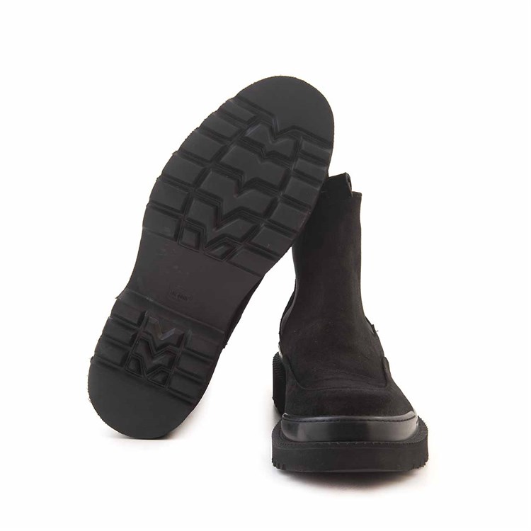 Mocassini Erkek Hakiki Deri Eva Taban Siyah Süet Bot 