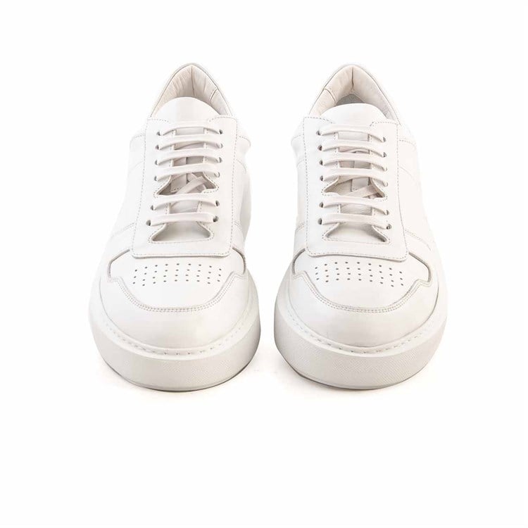 Mocassini Erkek Hakiki Deri Kauçuk Taban Beyaz Spor & Sneaker Ayakkabı
