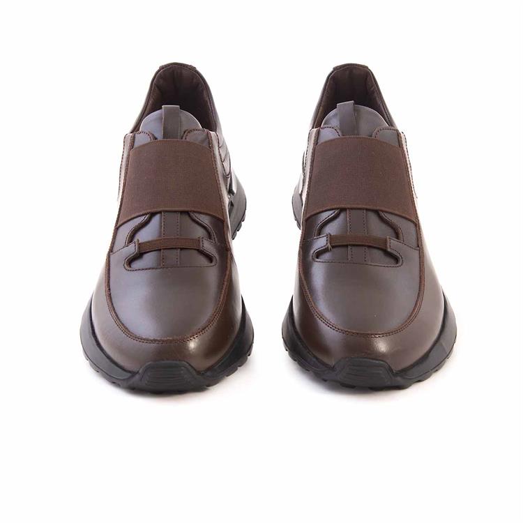 Mocassini Erkek Hakiki Deri Kauçuk Taban Kahverengi Spor & Sneaker Ayakkabı