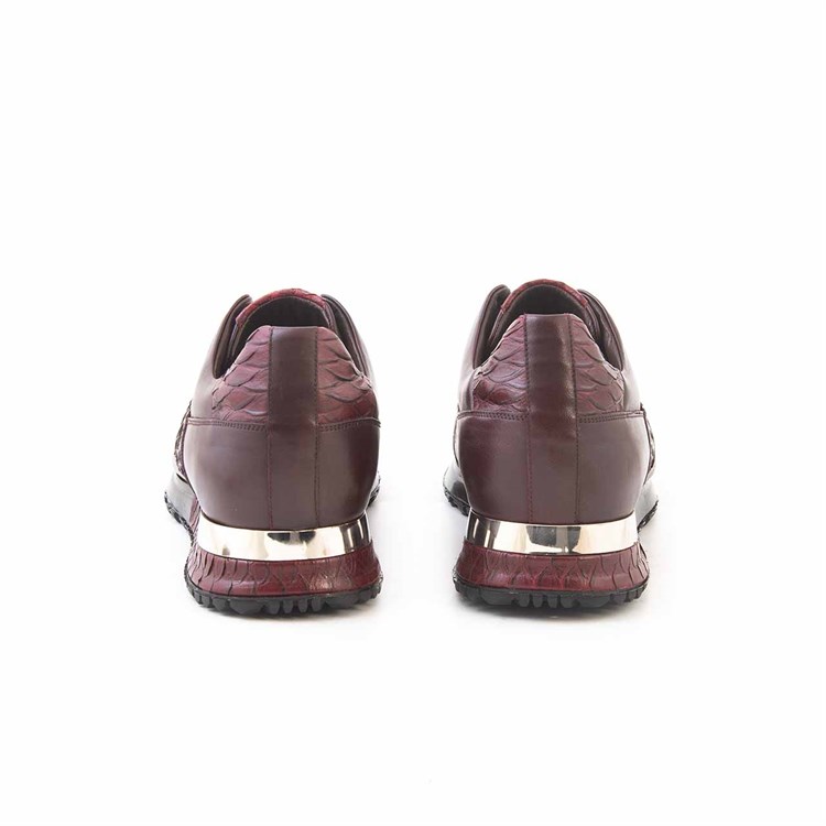Mocassini Erkek Hakiki Deri Kauçuk Taban Bordo Spor & Sneaker Ayakkabı