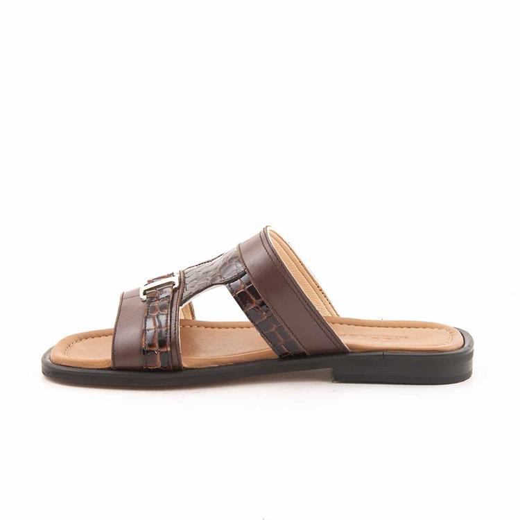 Mocassini Erkek Hakiki Deri Microlight Taban Kahverengi Terlik Terlik