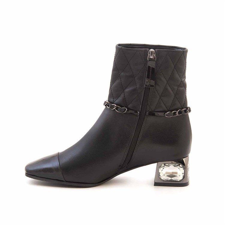 Mocassini Kadın Hakiki Deri Tpu Taban Siyah Günlük Bot