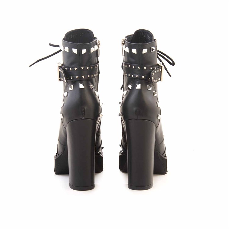 Mocassini Kadın Hakiki Deri Eva Taban Siyah Günlük Bot