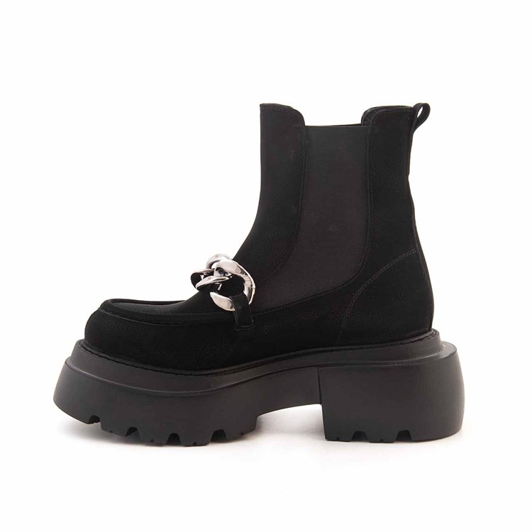 Mocassini Kadın Hakiki Deri Eva Taban Siyah Günlük Bot