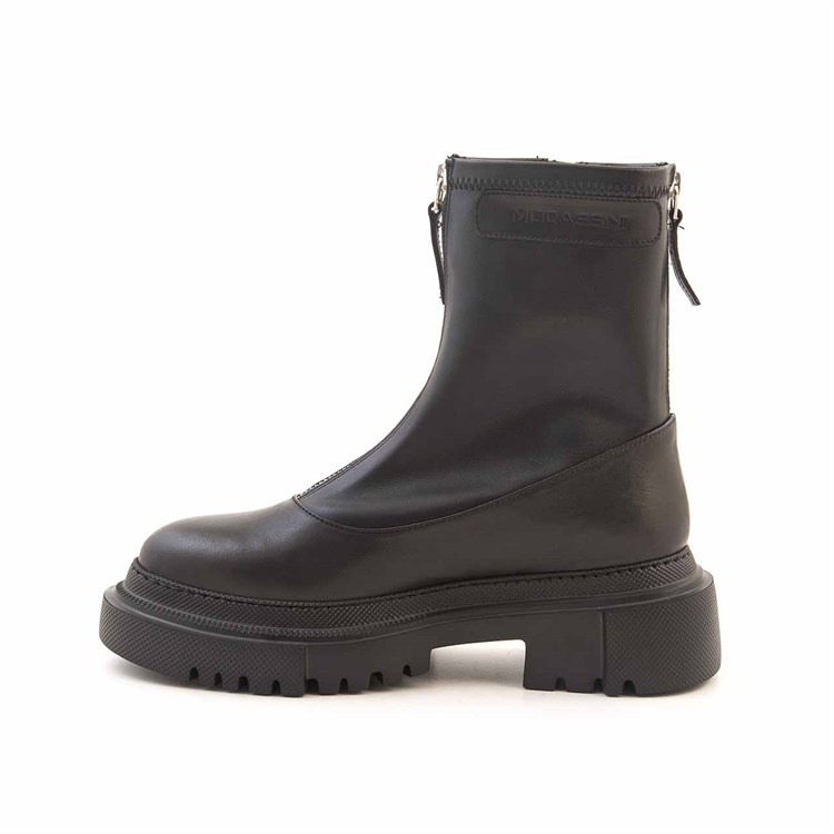 Mocassini Kadın Hakiki Deri Eva Taban Siyah Günlük Bot