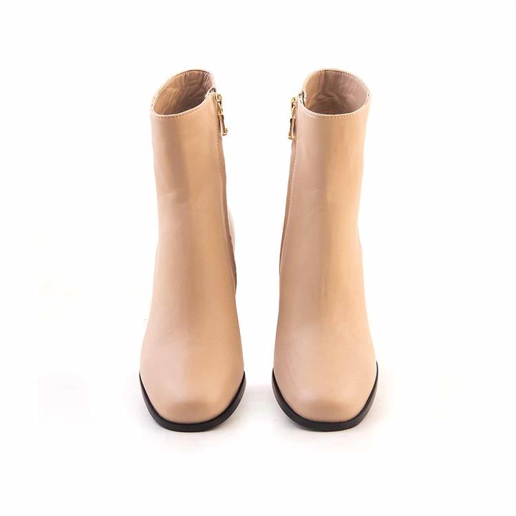 Mocassini Kadın Hakiki Deri Kösele Taban Açık Kahverengi Günlük Bot