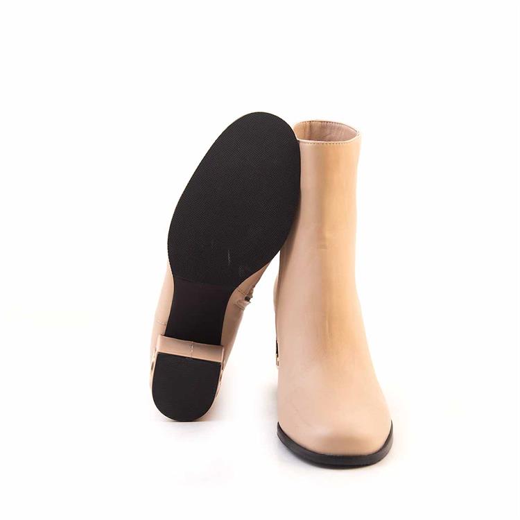 Mocassini Kadın Hakiki Deri Kösele Taban Açık Kahverengi Günlük Bot