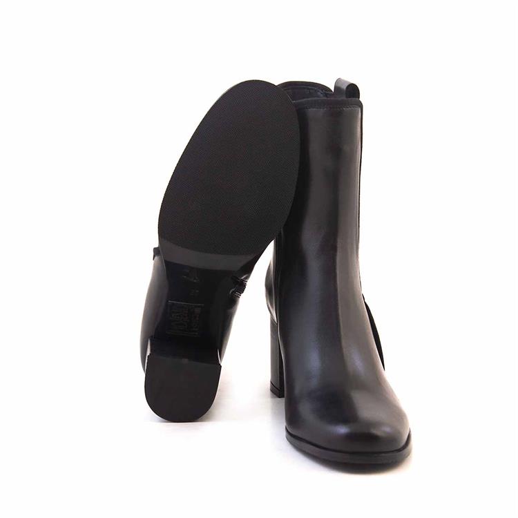 Mocassini Kadın Hakiki Deri Kösele Taban Siyah Günlük Bot