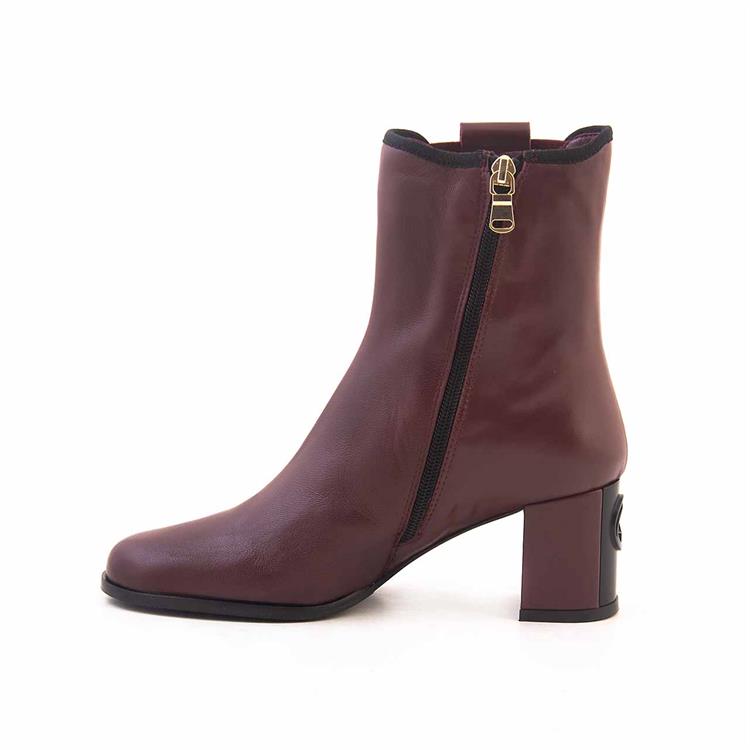 Mocassini Kadın Hakiki Deri Kösele Taban Bordo Günlük Bot