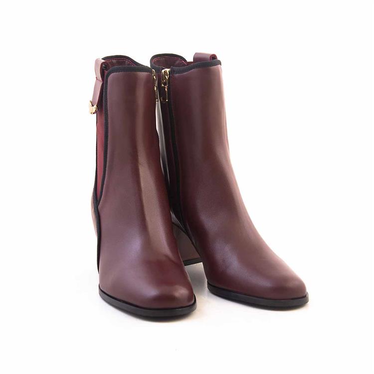 Mocassini Kadın Hakiki Deri Kösele Taban Bordo Günlük Bot