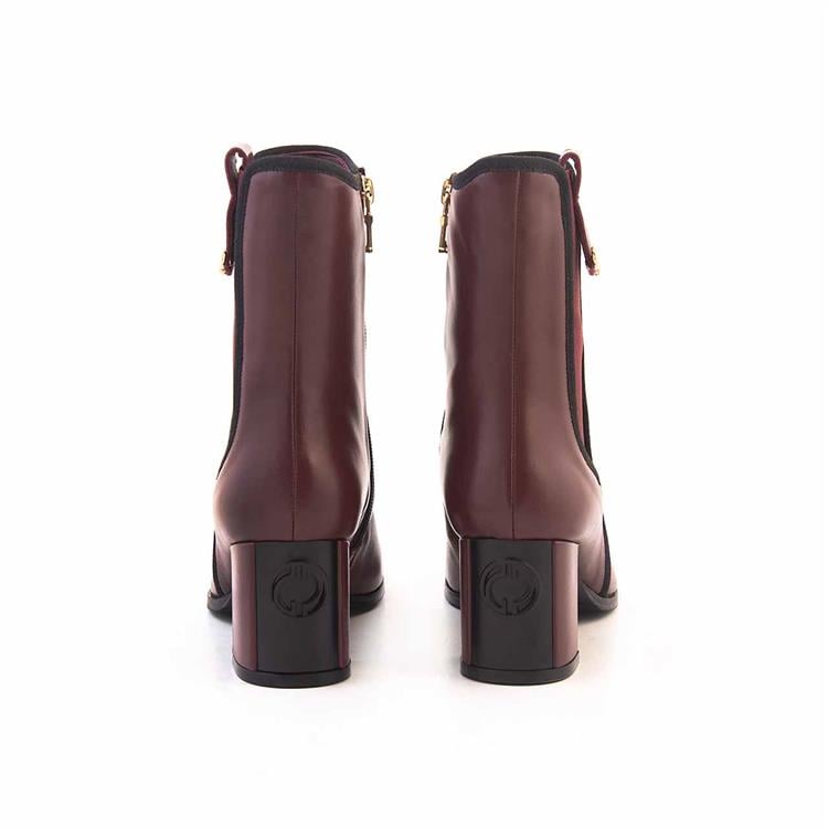 Mocassini Kadın Hakiki Deri Kösele Taban Bordo Günlük Bot