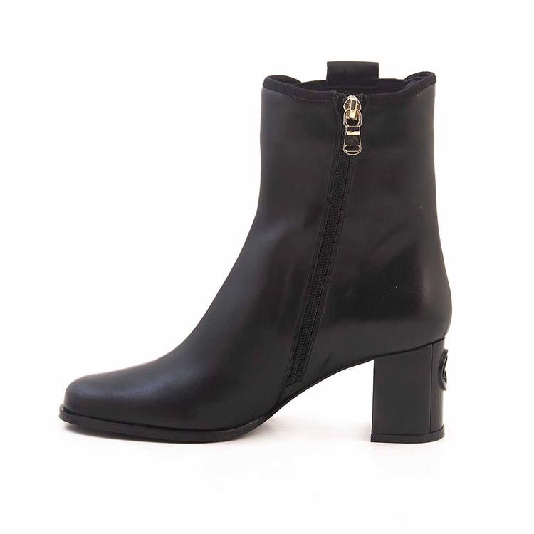 Mocassini Kadın Hakiki Deri Kösele Taban Siyah Günlük Bot