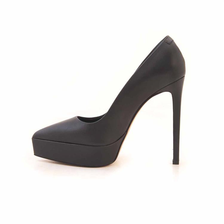 Mocassini Kadın Rugan Deri Microlight Taban Siyah Topuklu Ayakkabı