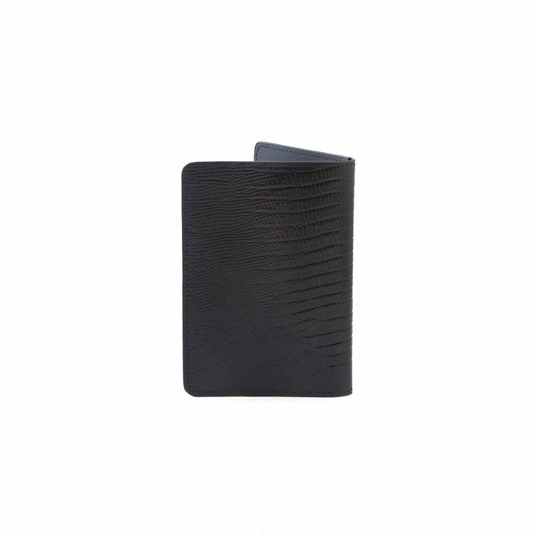 Mocassini Erkek Hakiki Deri Siyah Lizard Cüzdan Cüzdan