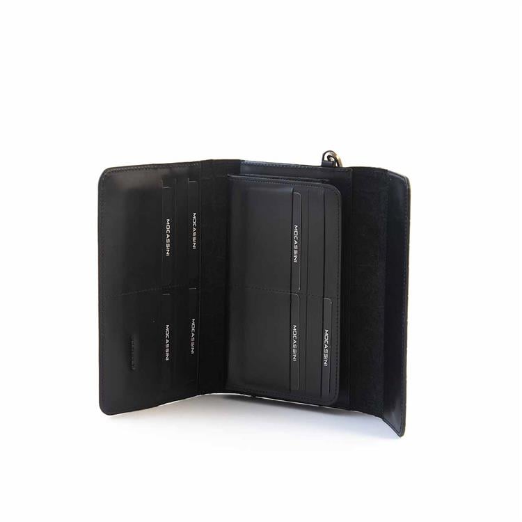 Mocassini Erkek Hakiki Deri Siyah Cüzdan Cüzdan