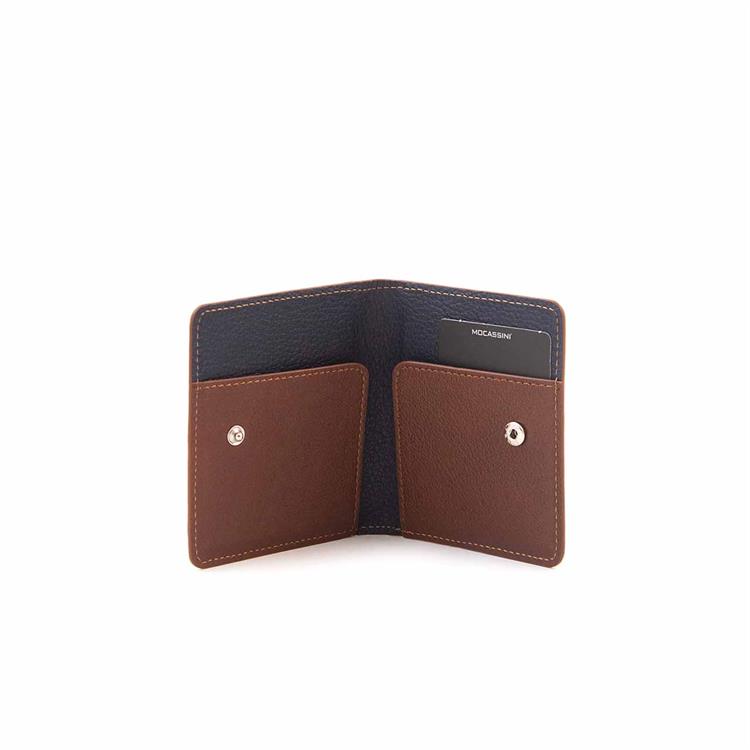 Mocassini Erkek Hakiki Deri Fındık-Lacivert Cüzdan Cüzdan