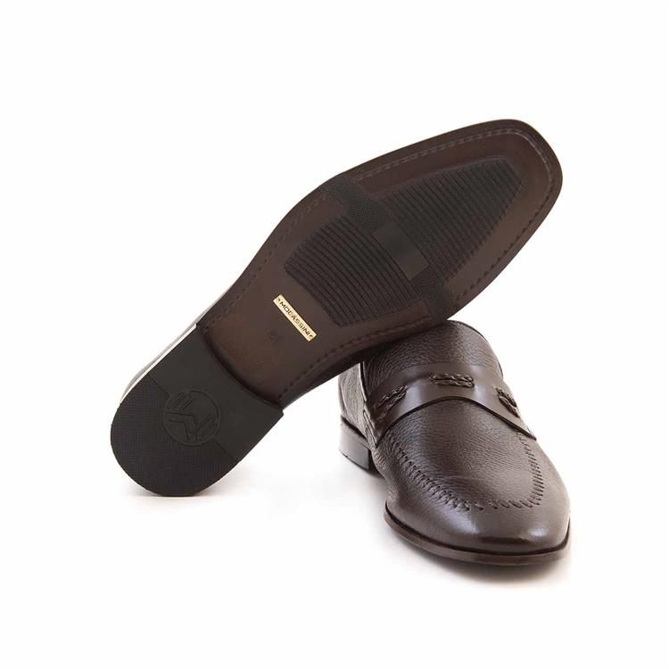 Mocassini Erkek Hakiki Deri Kahverengi Klasik Ayakkabı