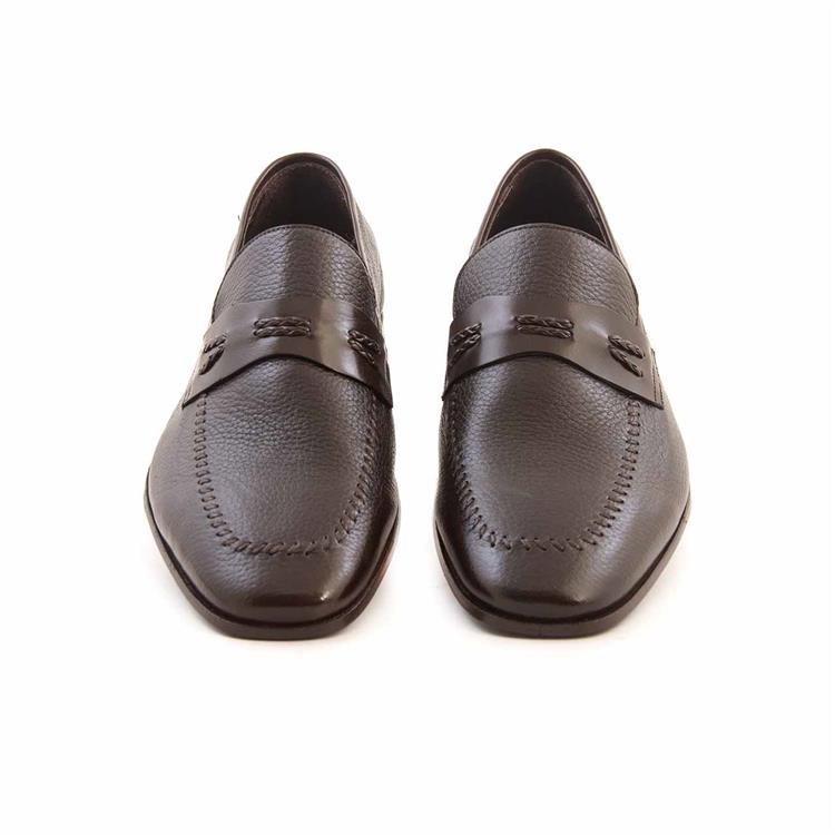 Mocassini Erkek Hakiki Deri Kahverengi Klasik Ayakkabı