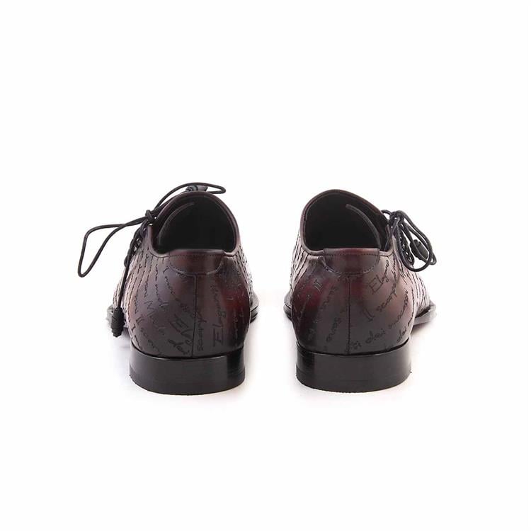 Mocassini Erkek Hakiki Deri Enjeksiyon Kösele Taban Bordo Klasik Ayakkabı