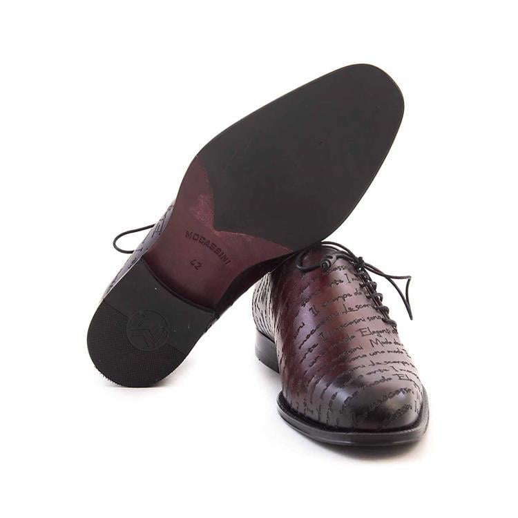 Mocassini Erkek Hakiki Deri Enjeksiyon Kösele Taban Bordo Klasik Ayakkabı