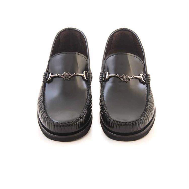 Mocassini Erkek Açma Deri Eva Taban Siyah Loafer Konforlu Ayakkabı