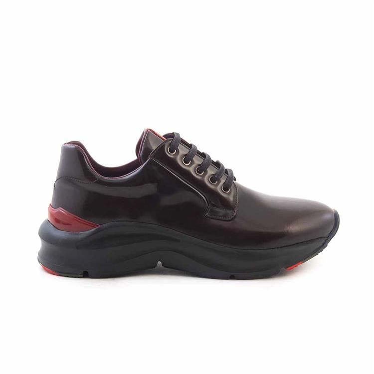 Mocassini Erkek Hakiki Deri Kauçuk Taban Bordo Spor & Sneaker Ayakkabı