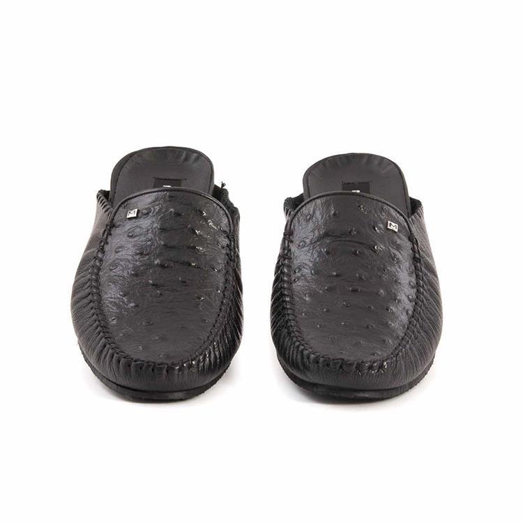 Mocassini Erkek Hakiki Deri Jut Taban Siyah Terlik Terlik