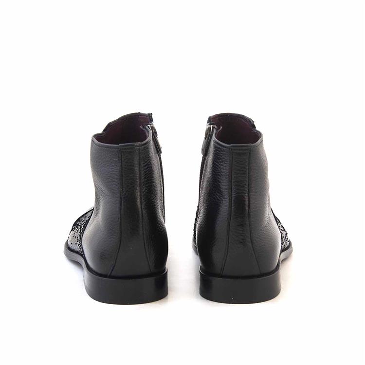 Mocassini Gold Erkek Hakiki Deri Siyah Bot 