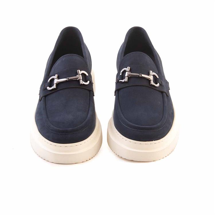 Mocassini Gold Erkek Hakiki Deri Eva Taban Lacivert Günlük Ayakkabı