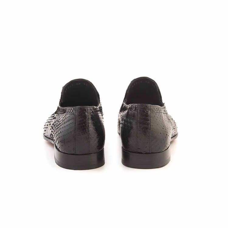 Mocassini Gold Erkek Hakiki Deri Kösele Taban Siyah Klasik Ayakkabı