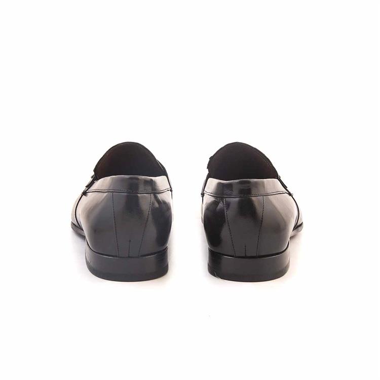 Mocassini Gold Erkek Hakiki Piton Kösele Taban Siyah Klasik Ayakkabı