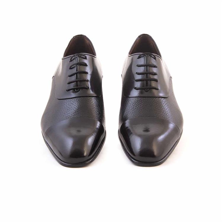 Mocassini Gold Erkek Hakiki Deri Kösele Taban Siyah Klasik Ayakkabı