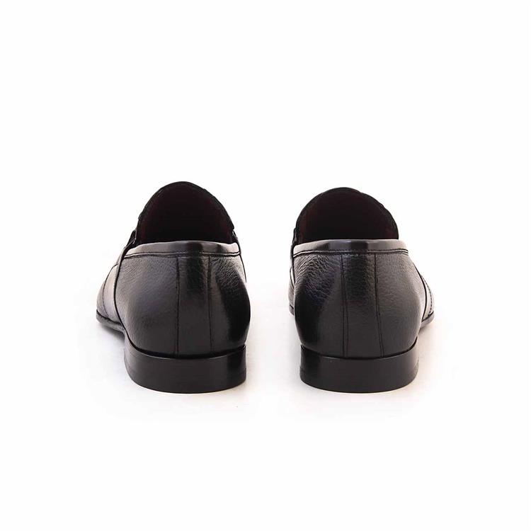 Mocassini Gold Erkek Hakiki Deri Siyah Klasik Ayakkabı