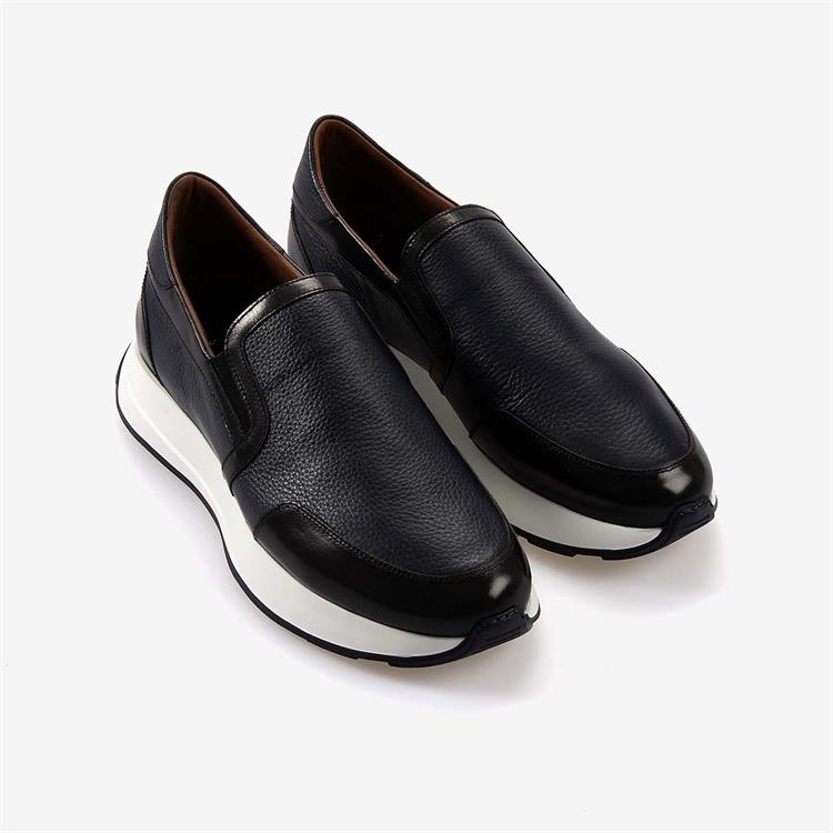 Mocassini Gold Hakiki Deri Erkek Spor & Sneaker Siyah-Lacivert Ayakkabı 73702