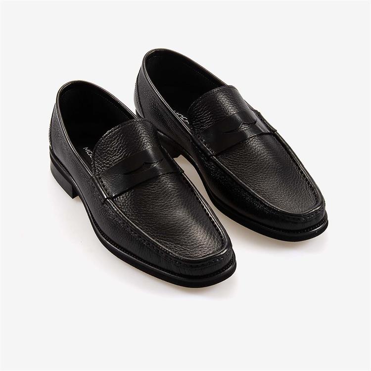 Mocassini Hakiki Deri Erkek Günlük Siyah Ayakkabı